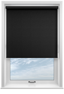 Toulouse (Blackout), Textured Black - Twist&Fit Roller Blind